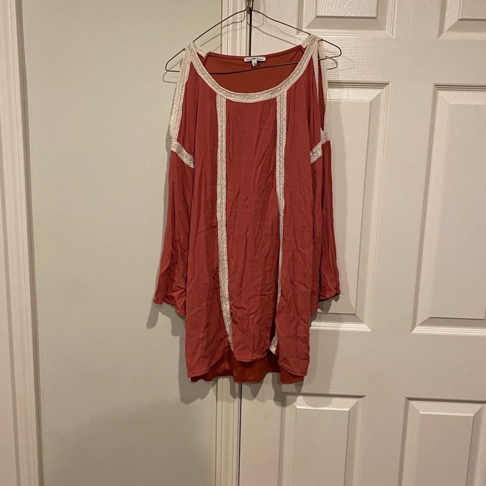 Charlotte Russe open shoulder bell sleeve